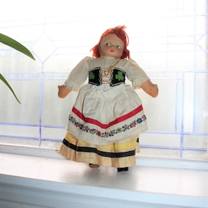 Vintage Irish Lass Cloth Doll