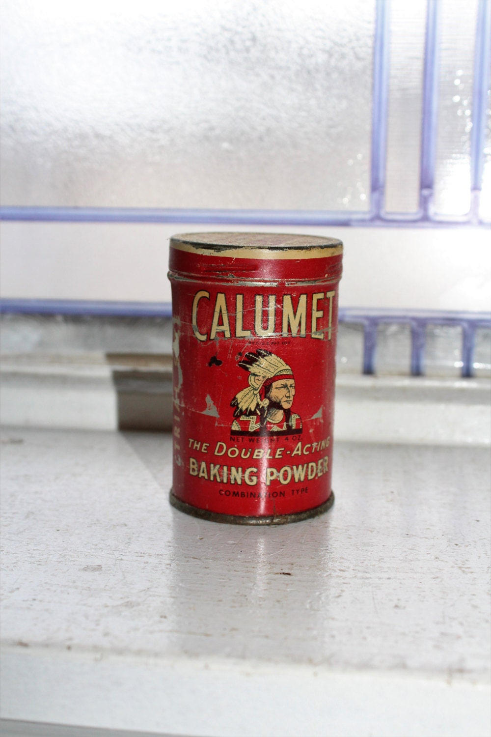 Antique Calumet Baking Powder Tin Sample Size