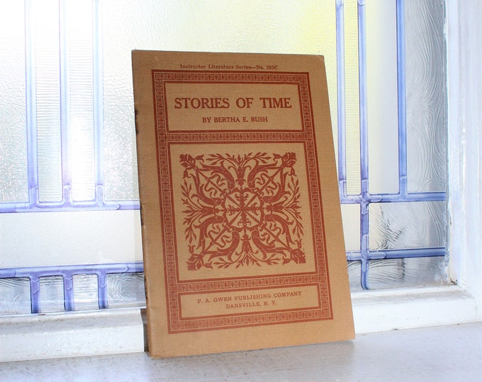 Antique Book Stories of Time 1910s Brown Art Nouveau Cover