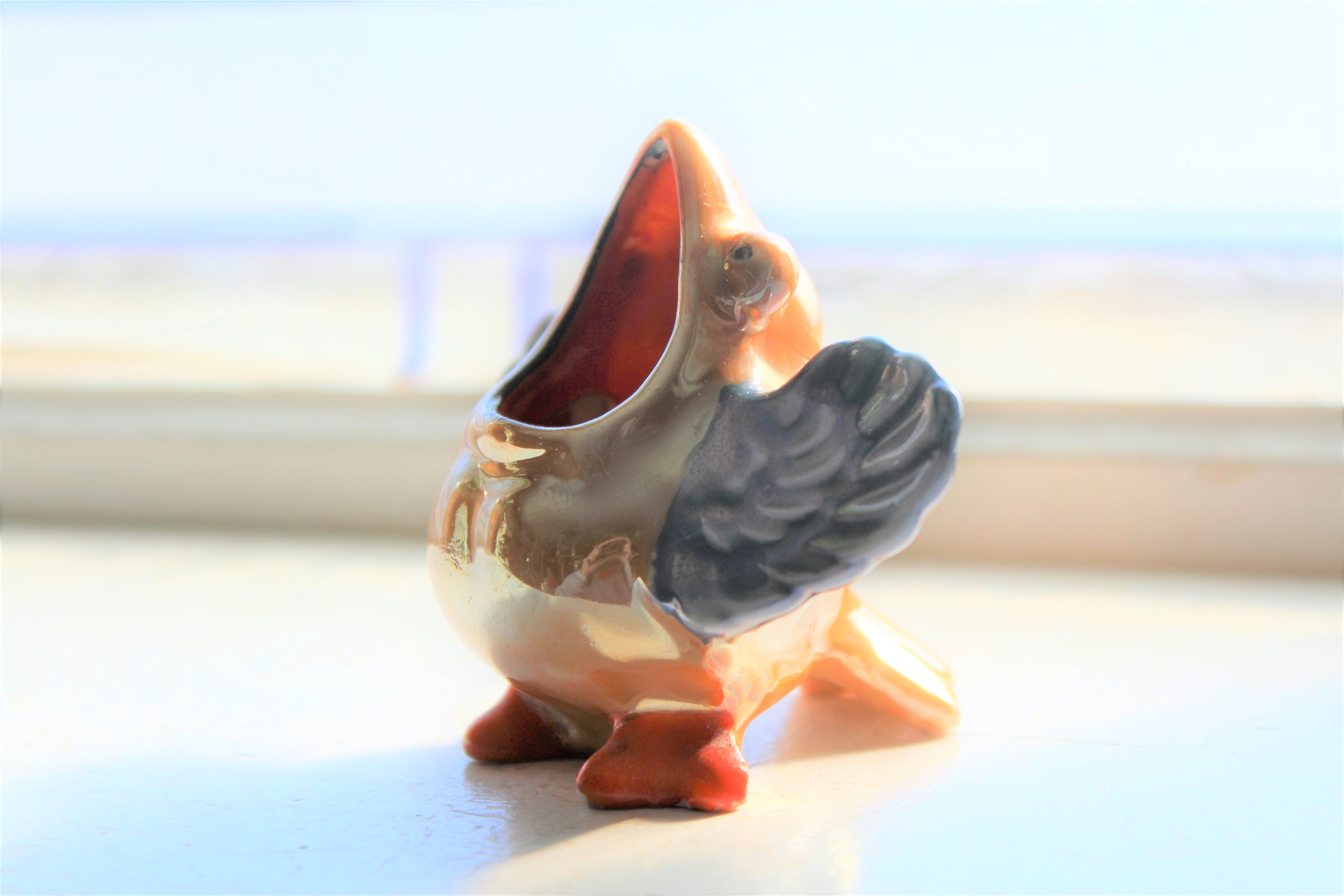 Vintage Porcelain Bird Toothpick Holder Kitchen Kitsch