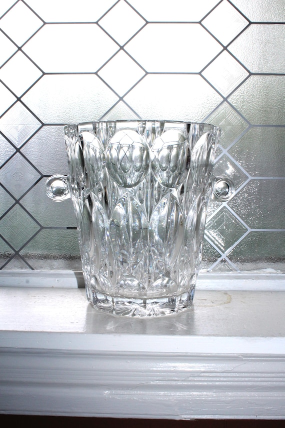 Vintage Crystal Champagne Cooler Ice Bucket Celeste by Colony - Etsy