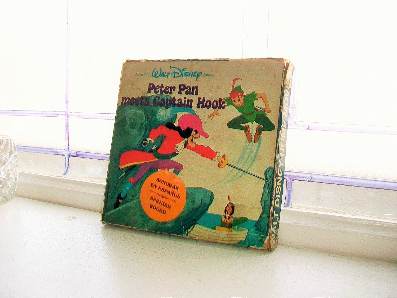 8mm Film With Sound Peter Pan Meets Captain Hook Disney Vintage Cartoon in  Spanish