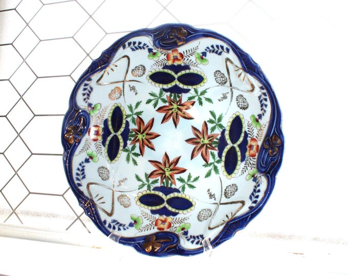 Antique JPF Germany Porcelain Large Dish Charger Plate Ilmenau Porcelain Factory