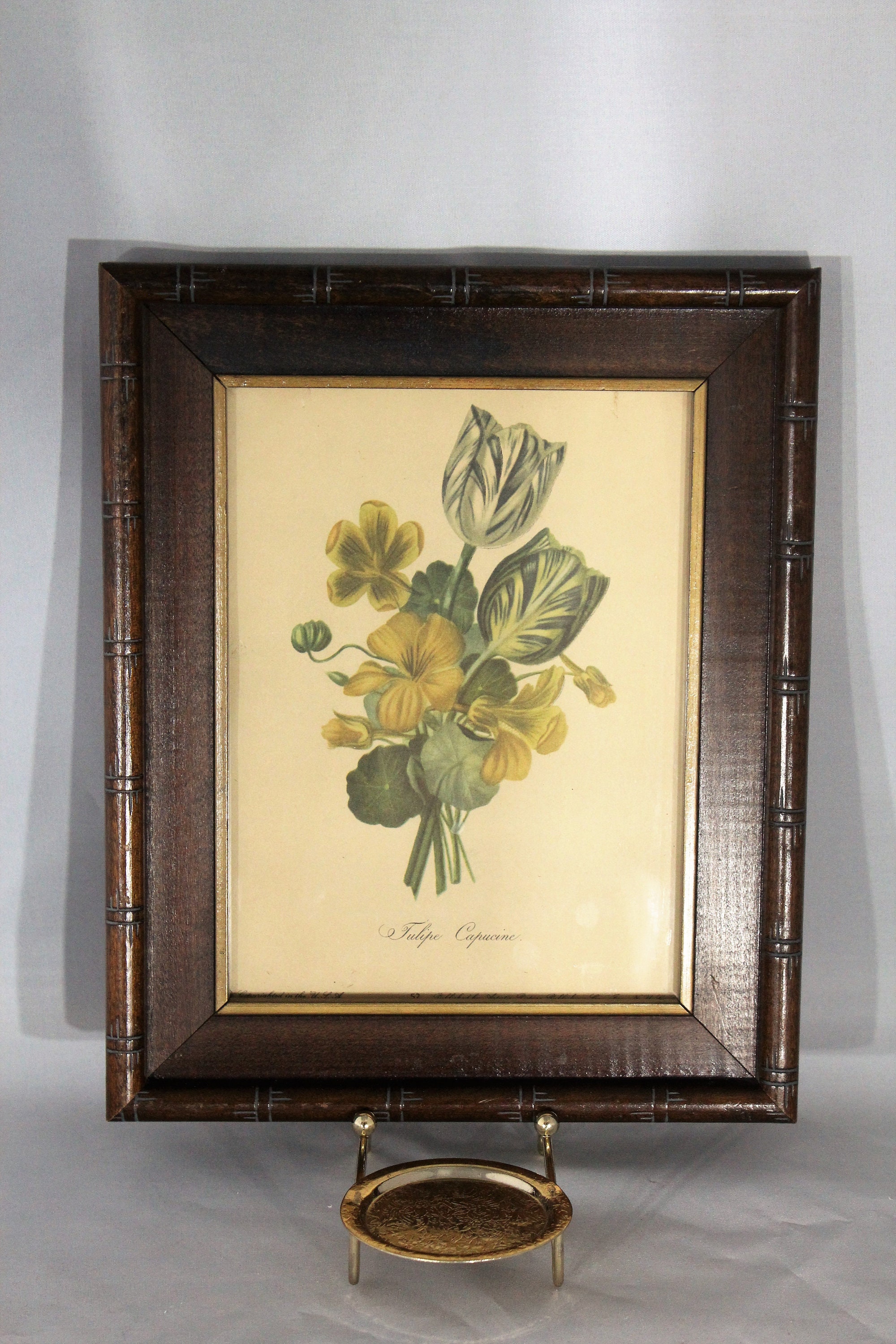 Antique Lithograph Flowers Print Artistic Picture Publishing Company