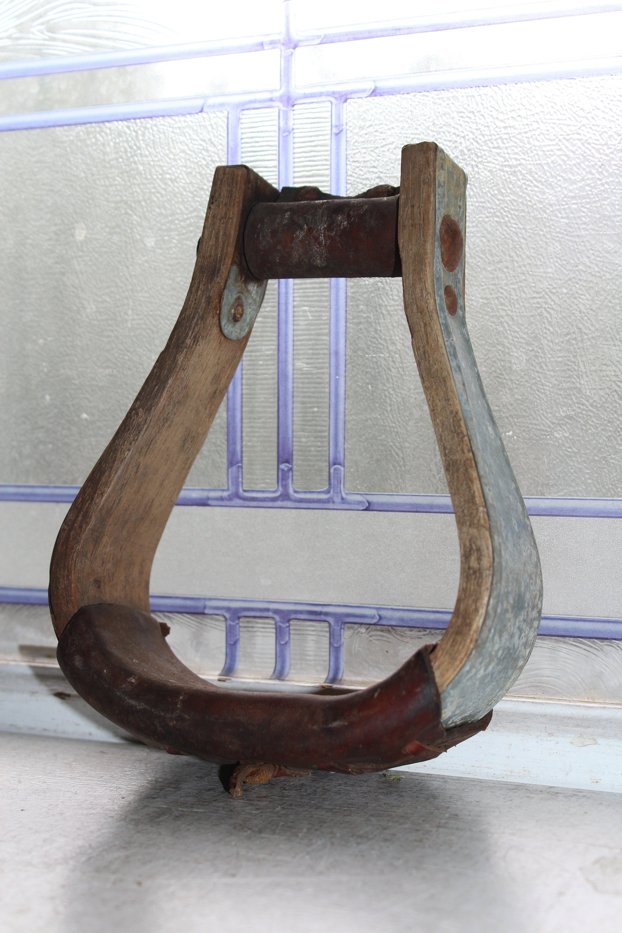 Antique Wooden Stirrup Country Western Decor