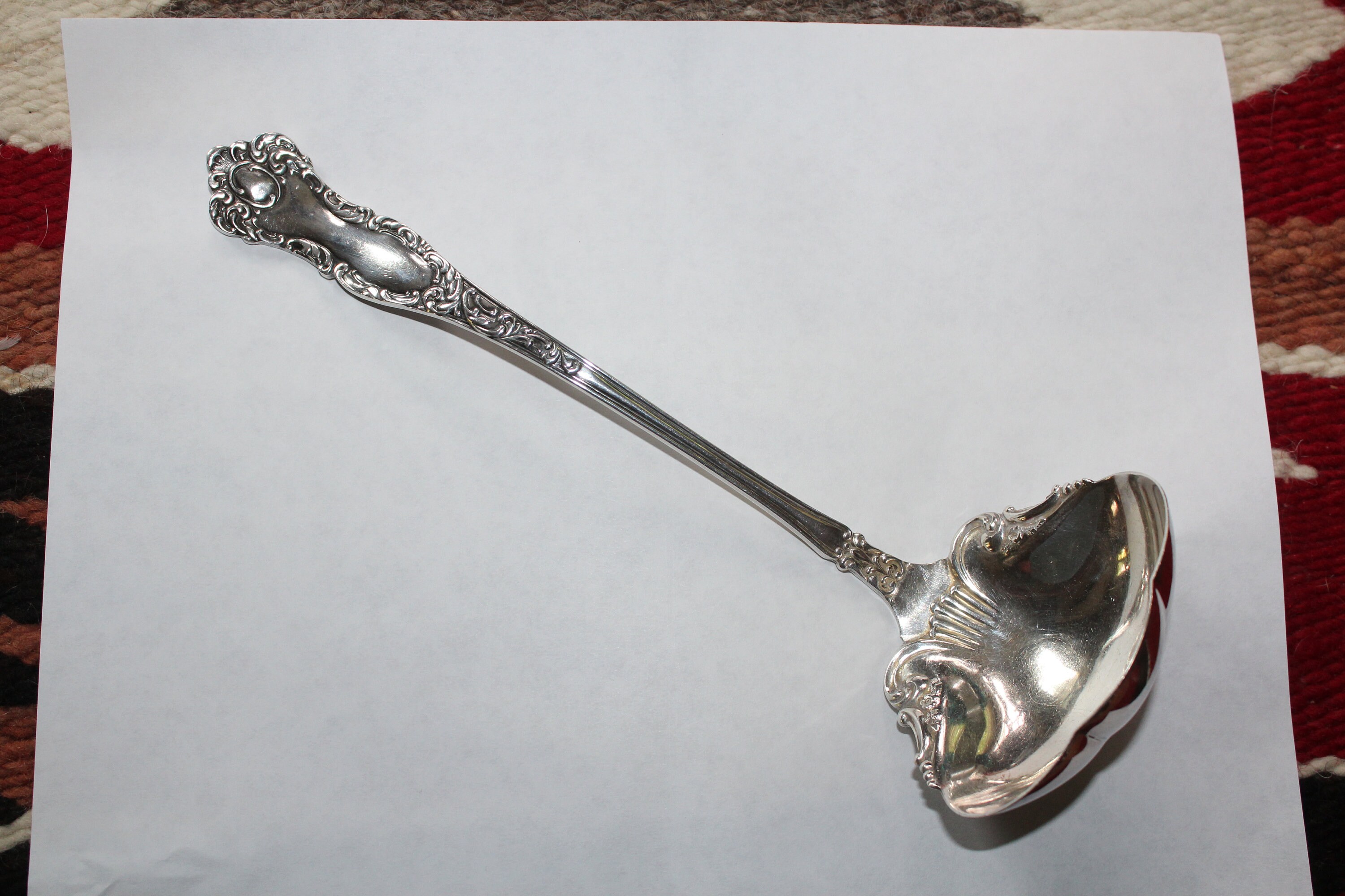 Antique Wm Rogers & Son Silverplate Punch or Soup Ladle