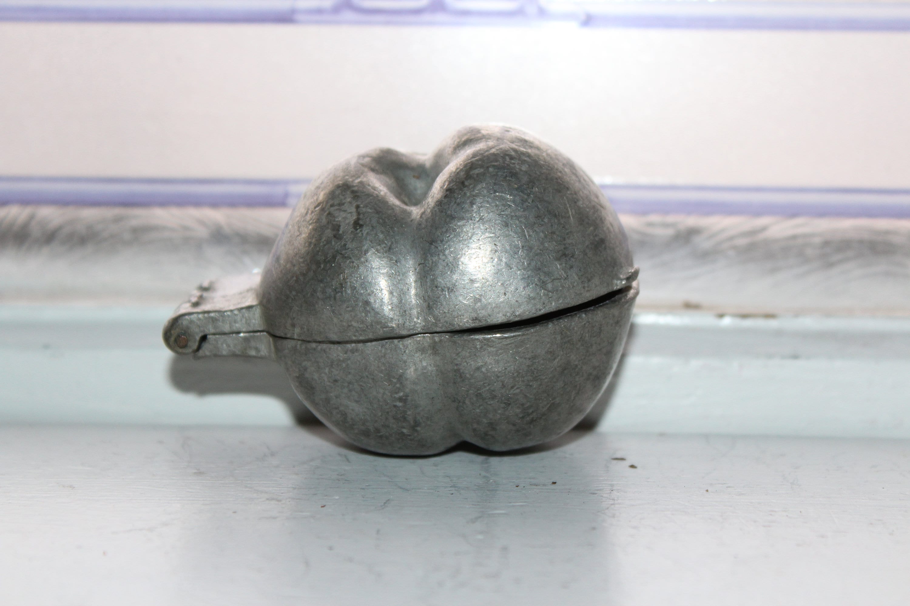 Antique Pewter Ice Cream Mold Plum