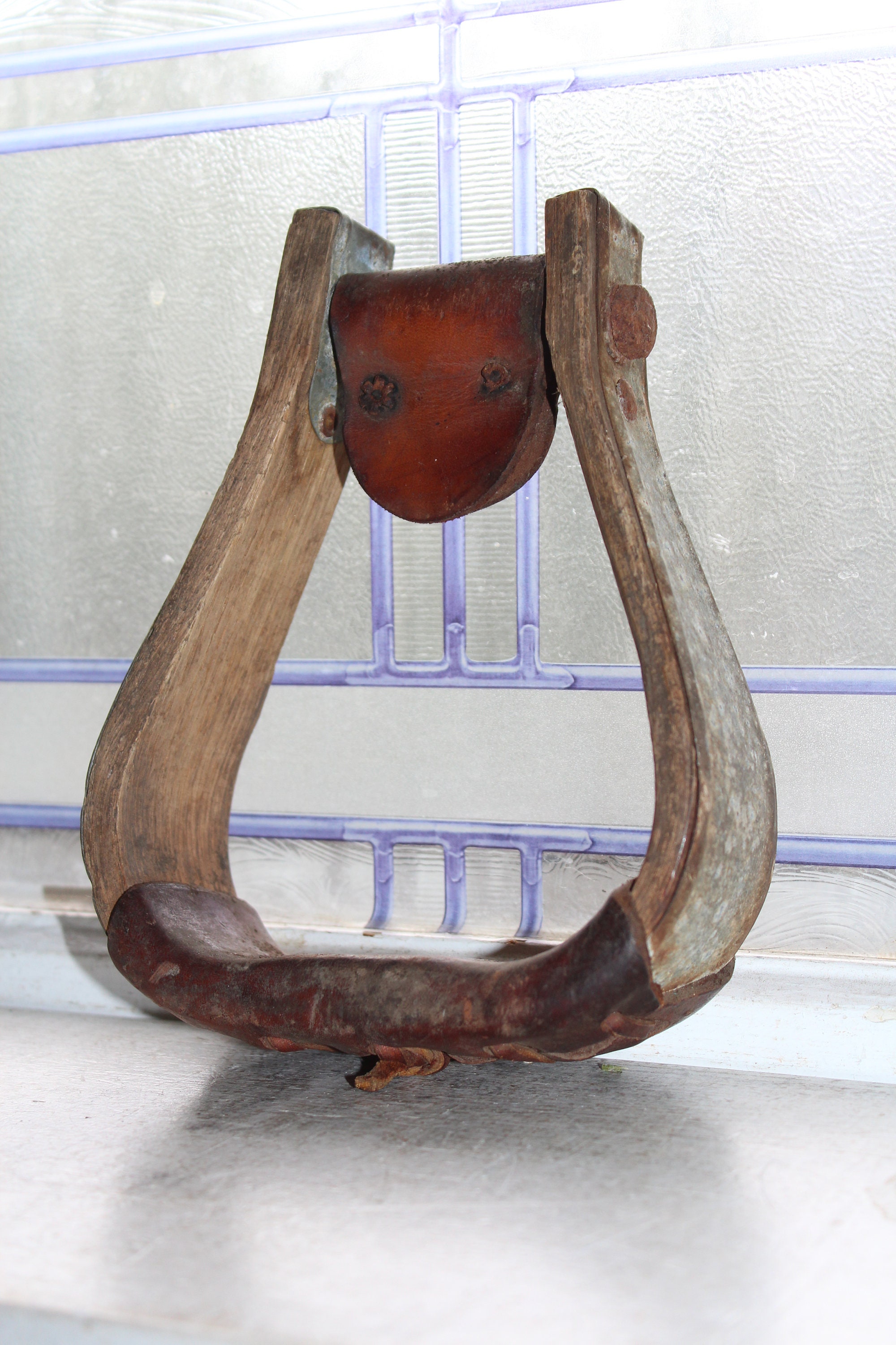 Antique Wooden Stirrup Country Western Decor