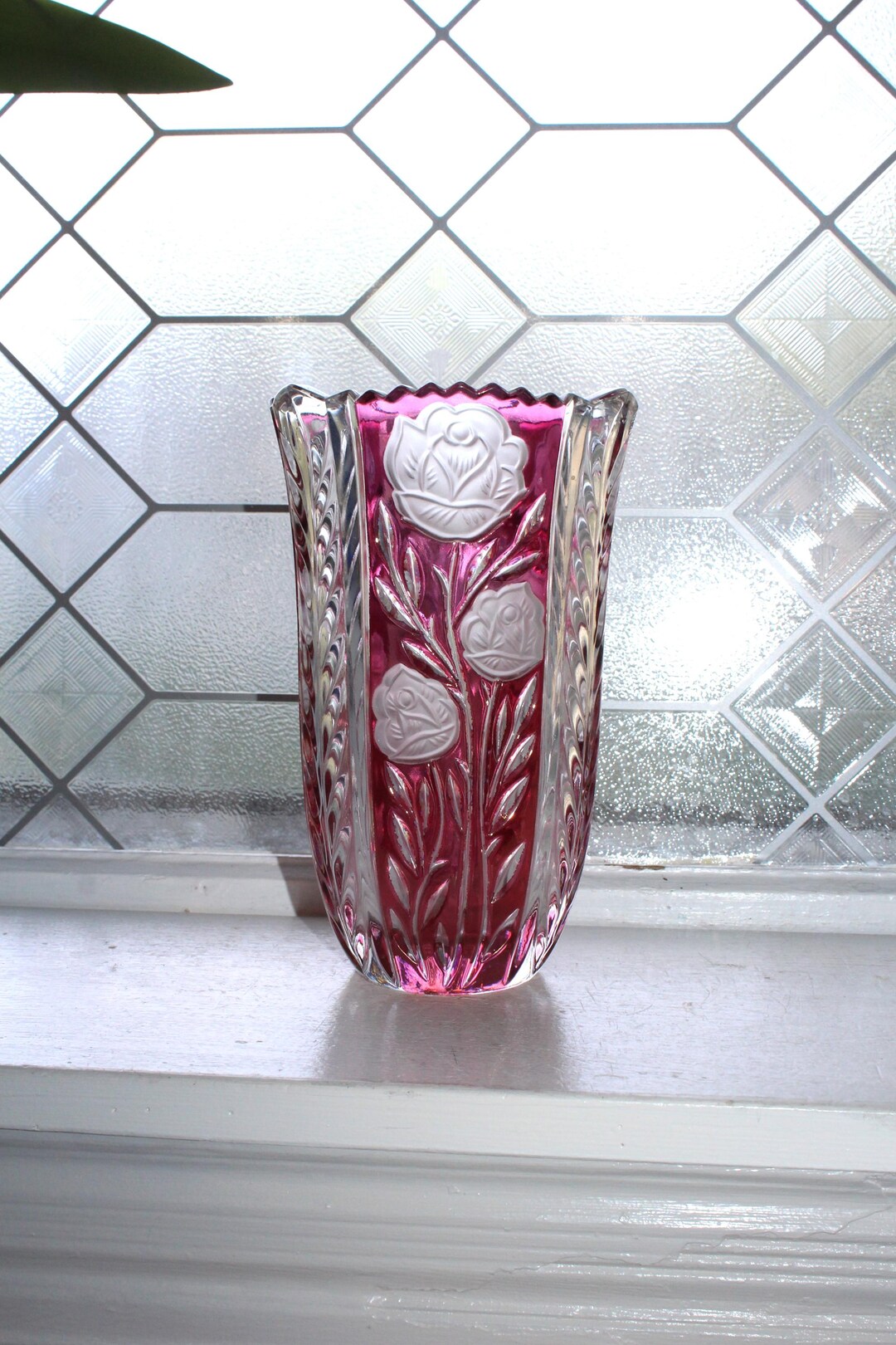 Anna Hutte Bleikristall Rosaline Lead Crystal Ruby Flash Vase - Etsy Anna Hutte Bleikristall Rosaline Lead Crystal Ruby Flash Vase - Etsy