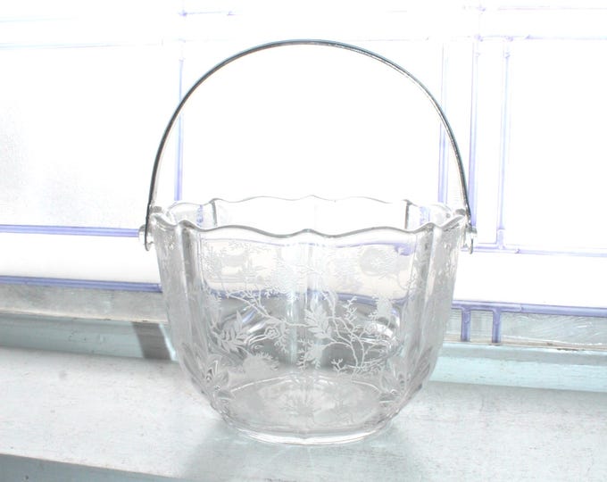 Fostoria Chintz Ice Bucket Vintage 1940s