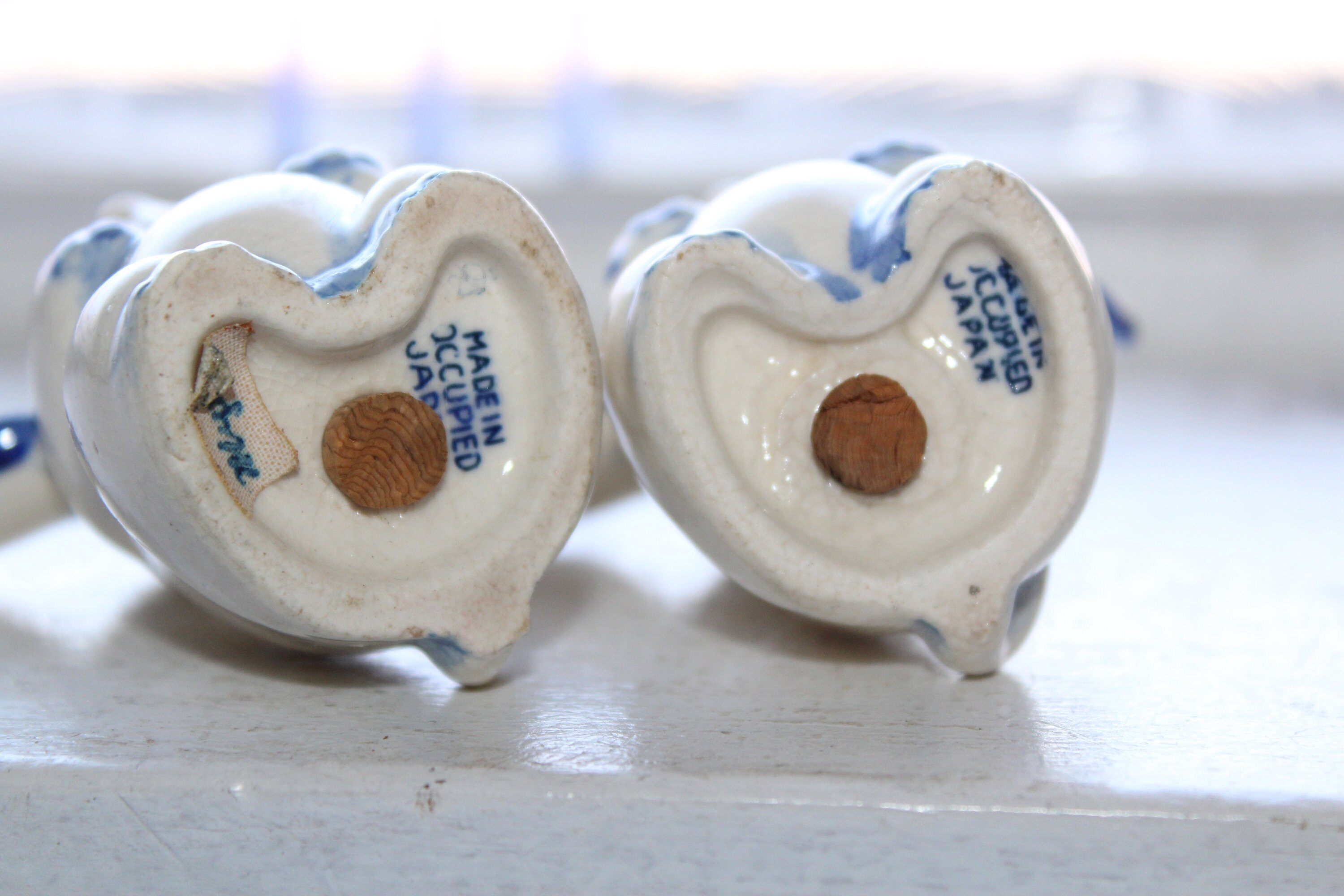 Vintage Occupied Japan Salt and Pepper Shakers Zombie Elephants