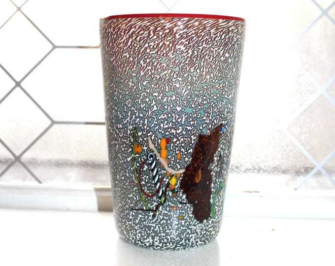 Kosta Boda Large Art Glass Meteor Vase by Bertil Vallien 49530
