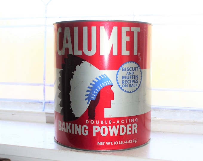 Large Vintage Calumet Baking Powder Tin 10 Lb Size