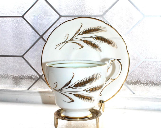 Paragon Tea Cup and Saucer Golden Wheat Vintage Bone China