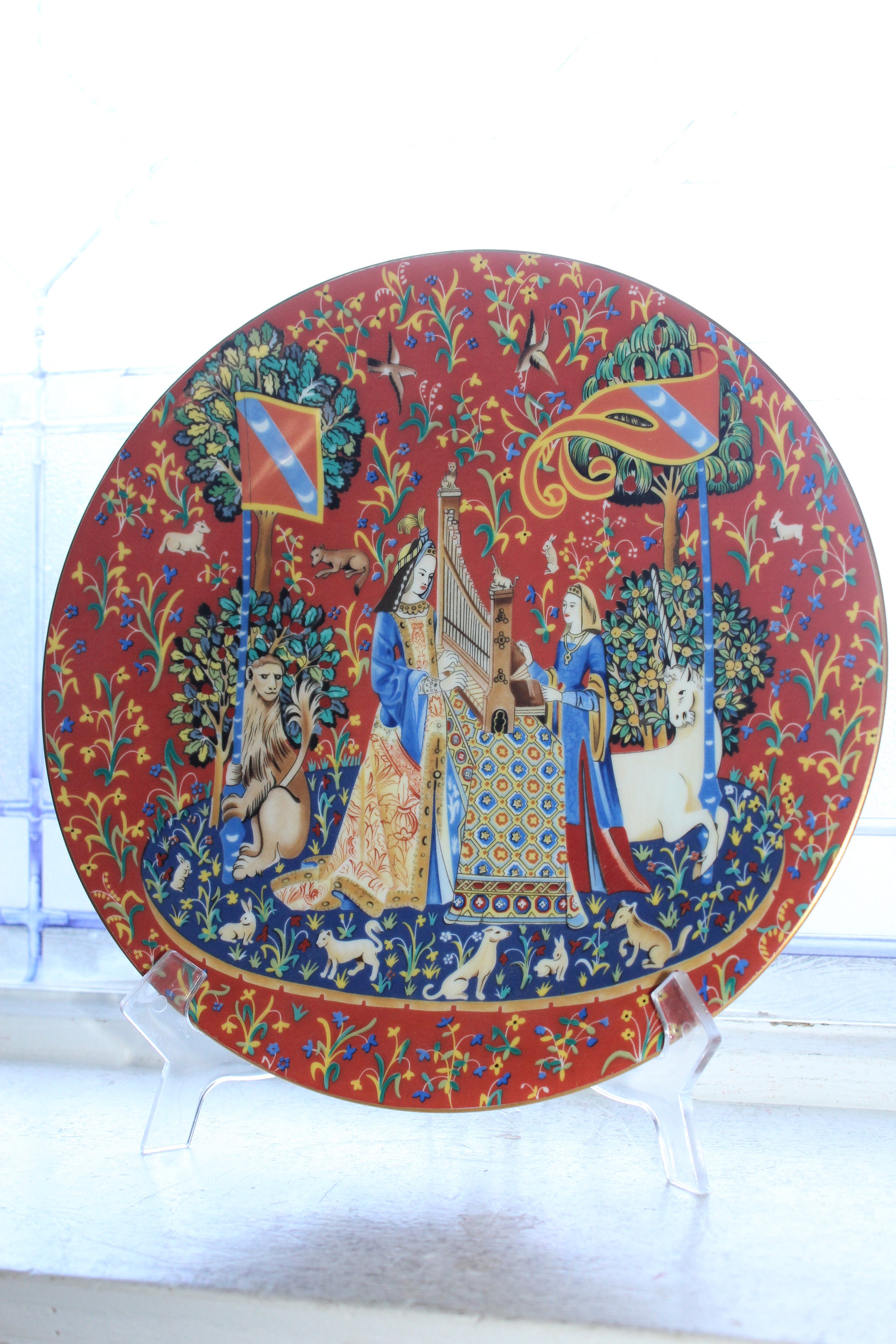 1979 Haviland Limoges Porcelain Plate La Dame a la Licorne