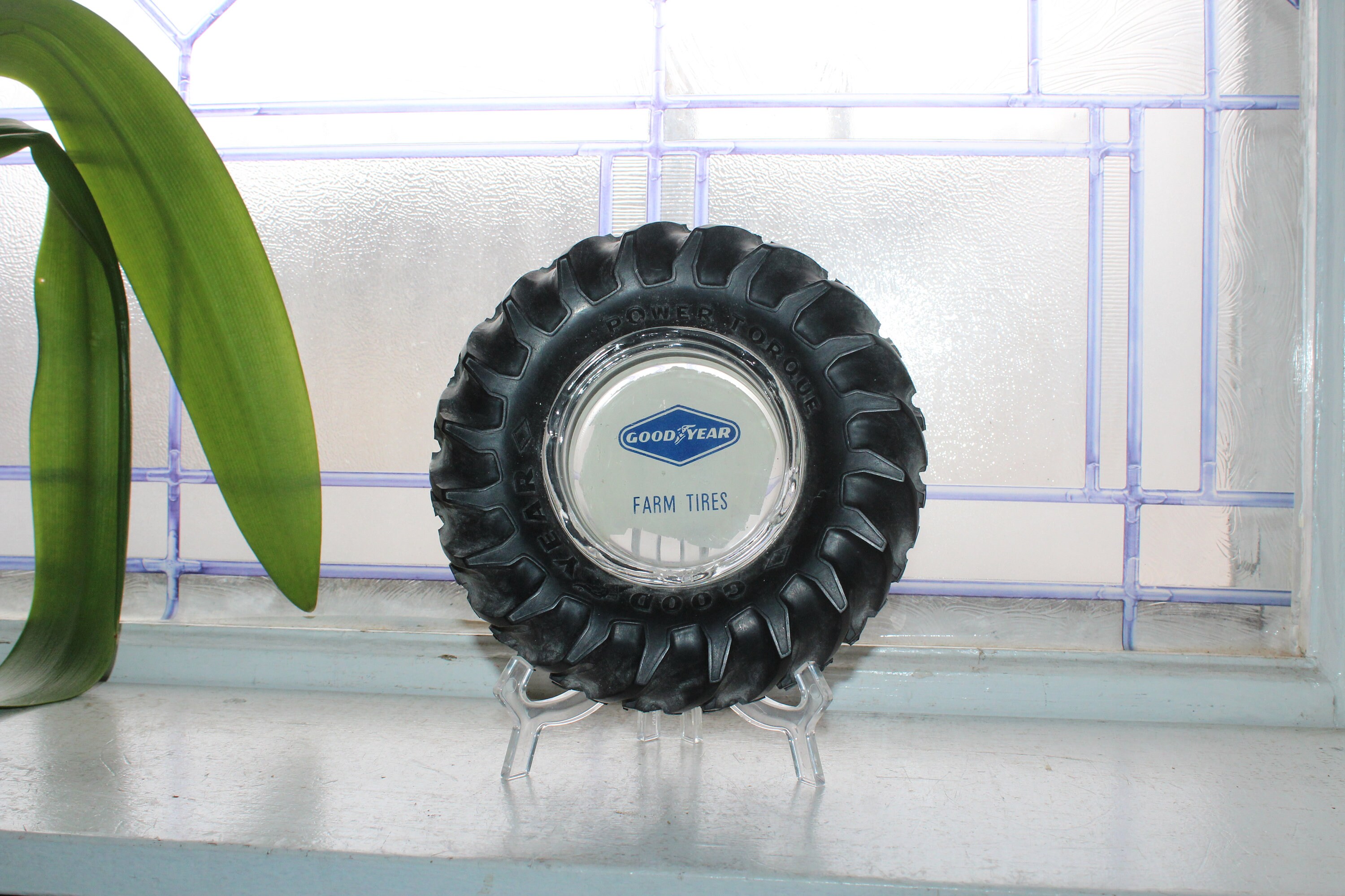 Vintage Goodyear Farm Tires Tire Ashtray Glass Insert