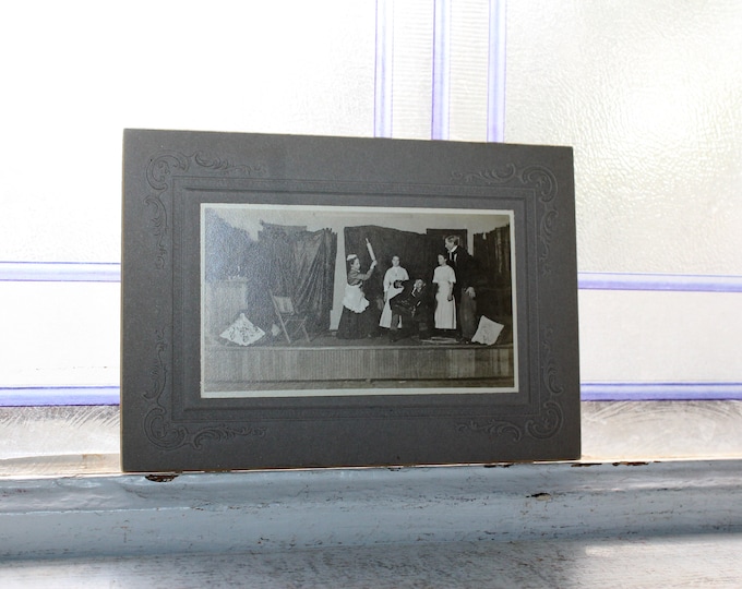Antique Cabinet Card Photograph Scene From a Play