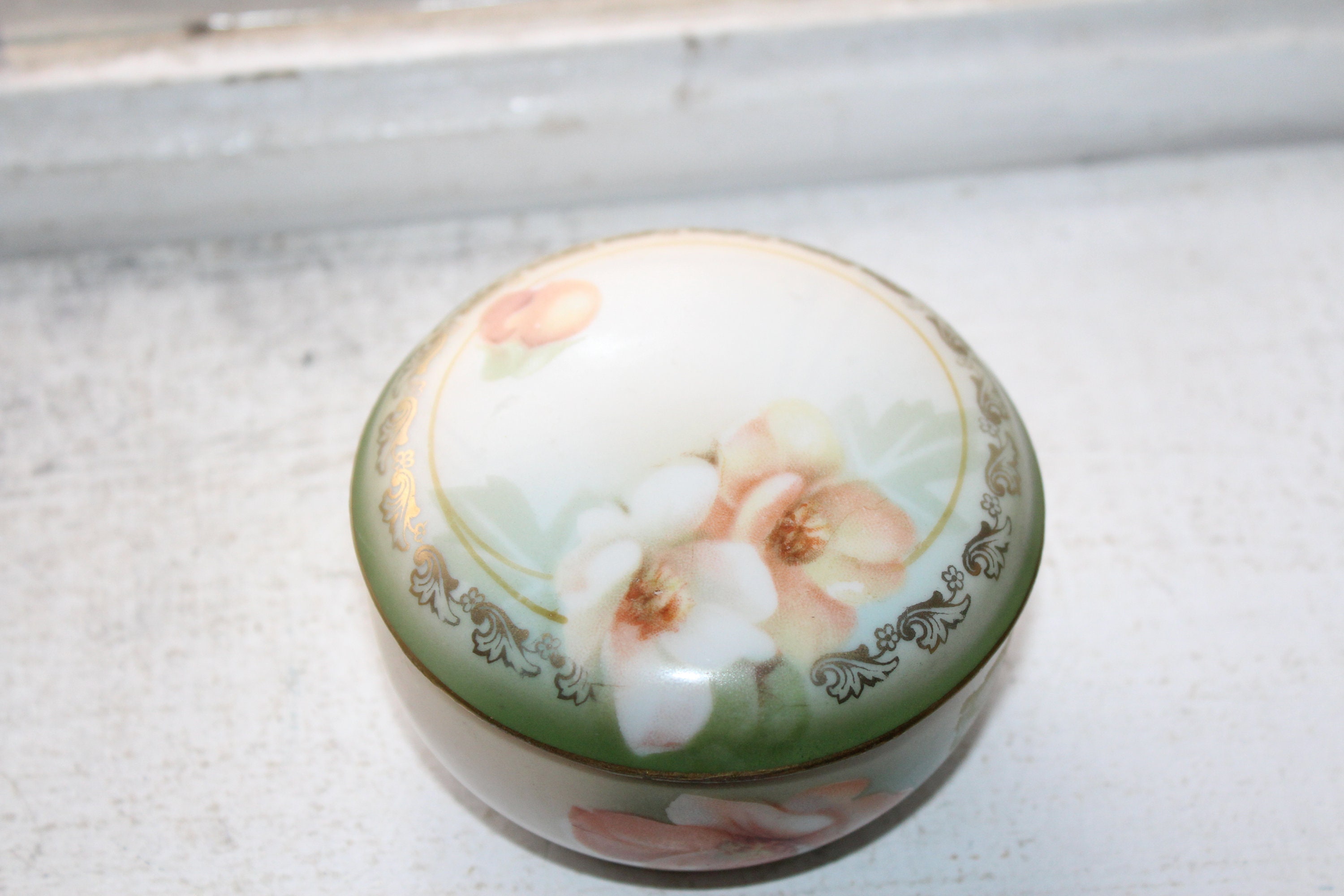 Antique Porcelain Trinket Box Made in Germany