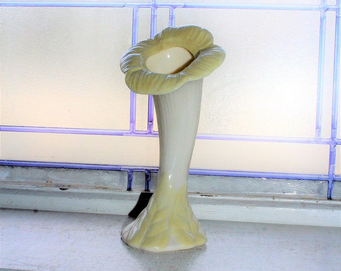 Vintage Belleek Sunflower Jack in the Pulpit Vase