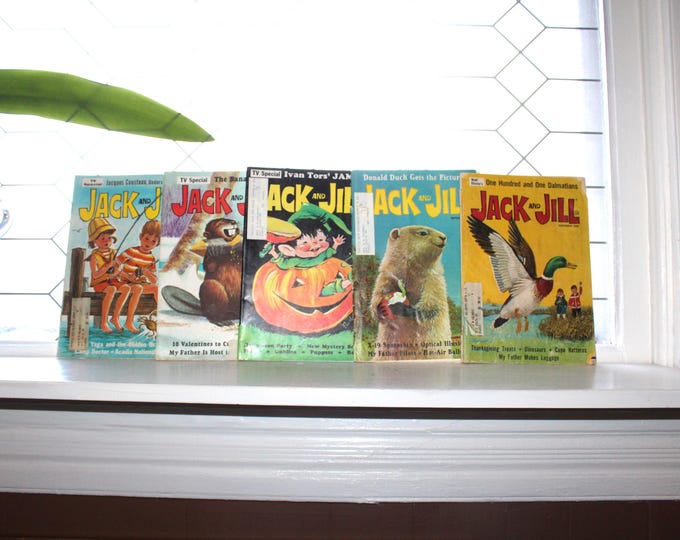 5 Jack and Jill Magazines Vintage 1969 Children's Books