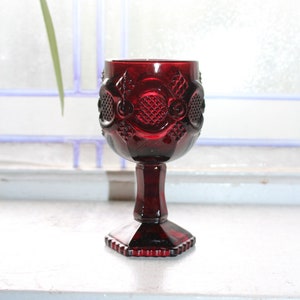Ruby Red Avon Cape Cod Wine Goblet Unused with Box