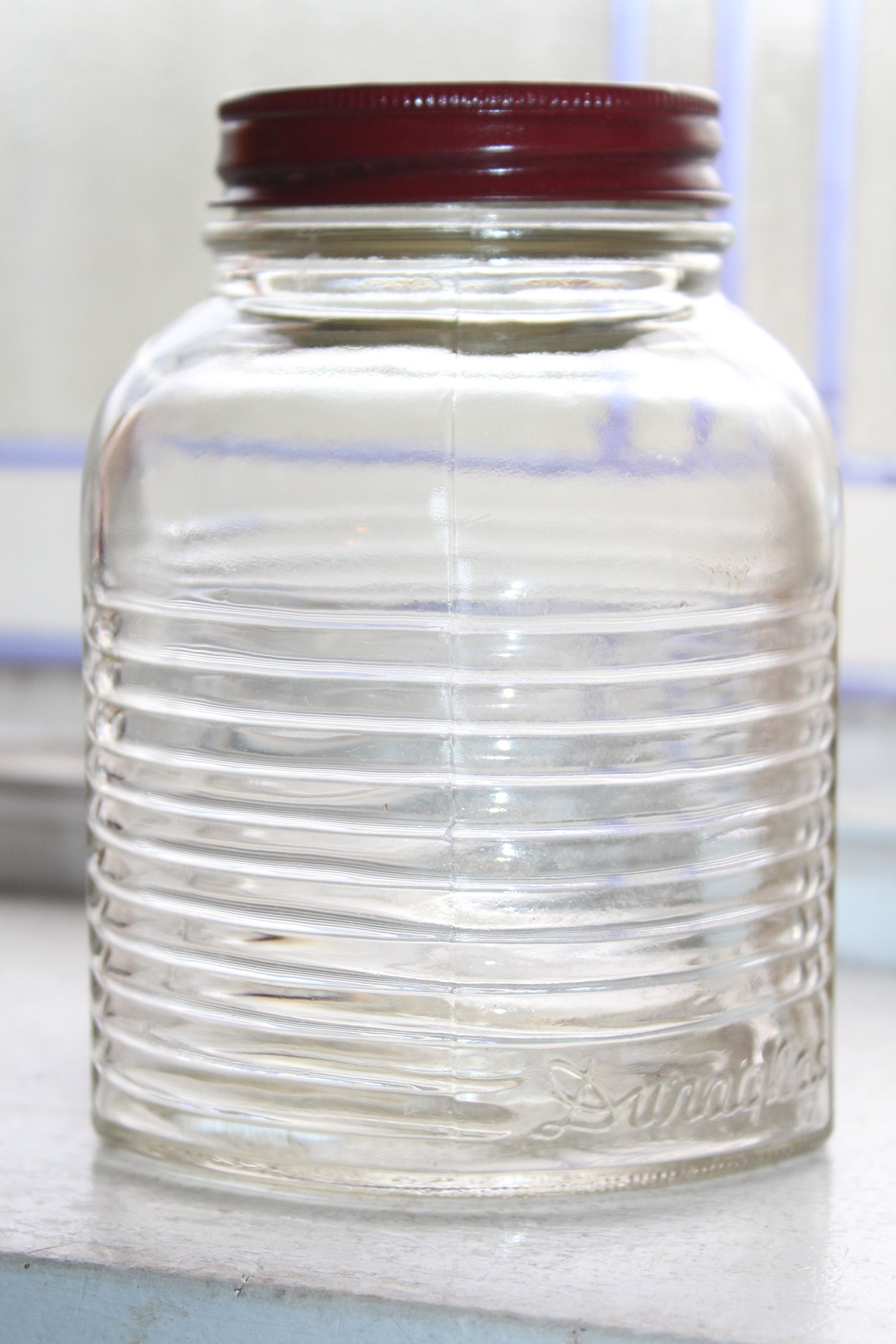 Vintage Champ Coffee Jar 1950s Mid Century Kitchen Decor 1 Lb. Size