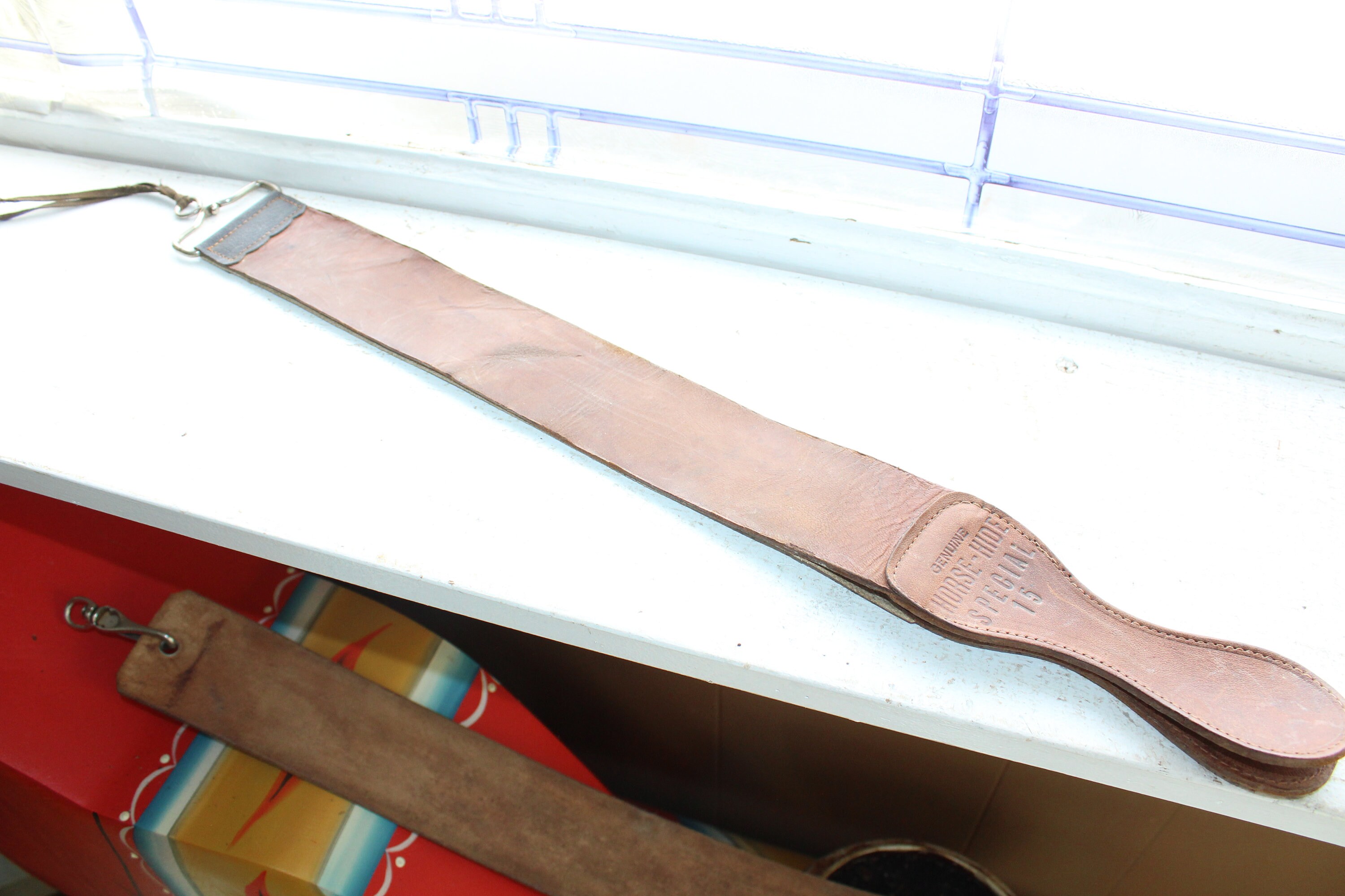 Vintage Razor Strop Horse Hide Special 15 Leather Strap