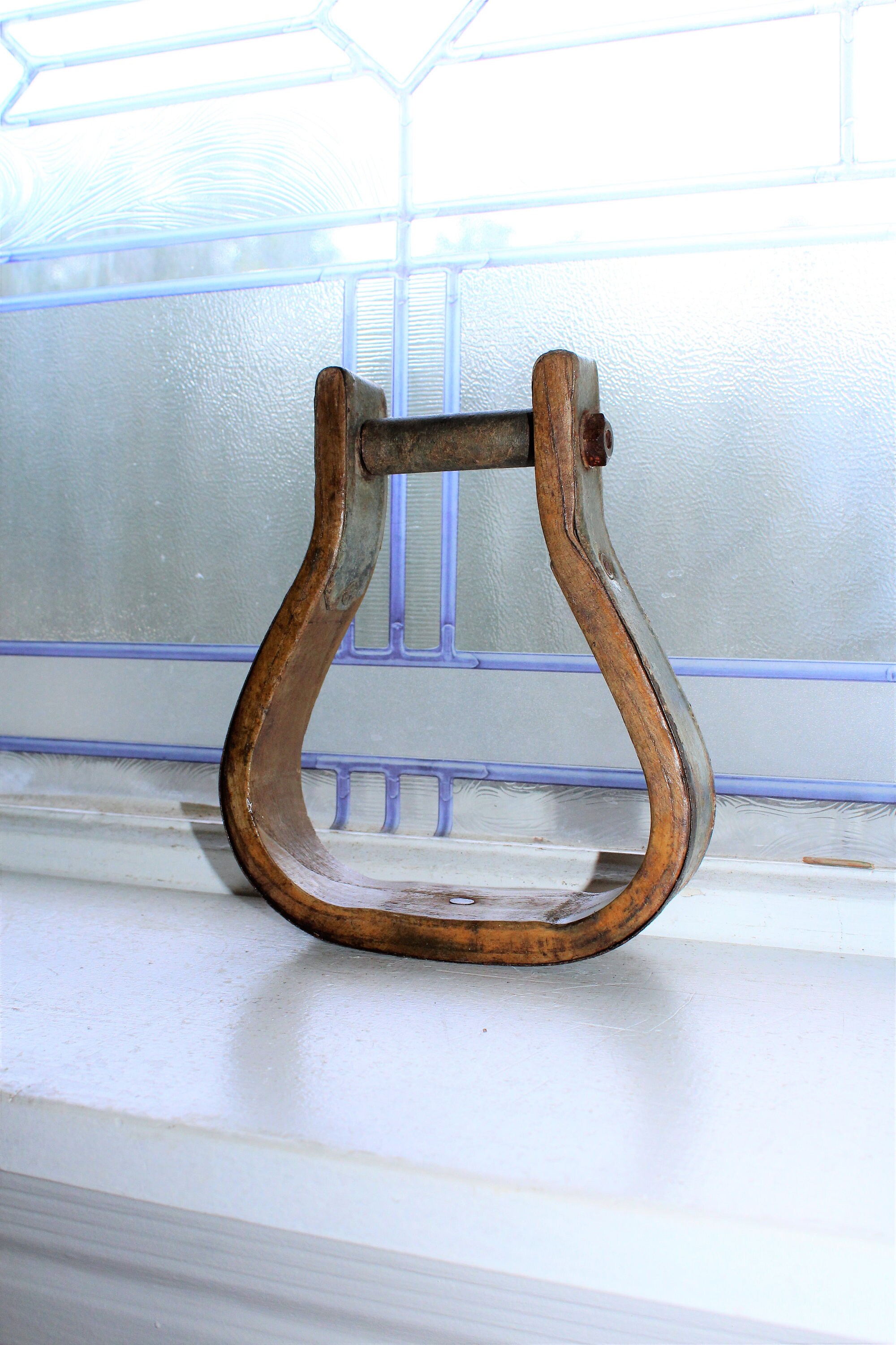 Antique Wooden Stirrup Country Western Decor