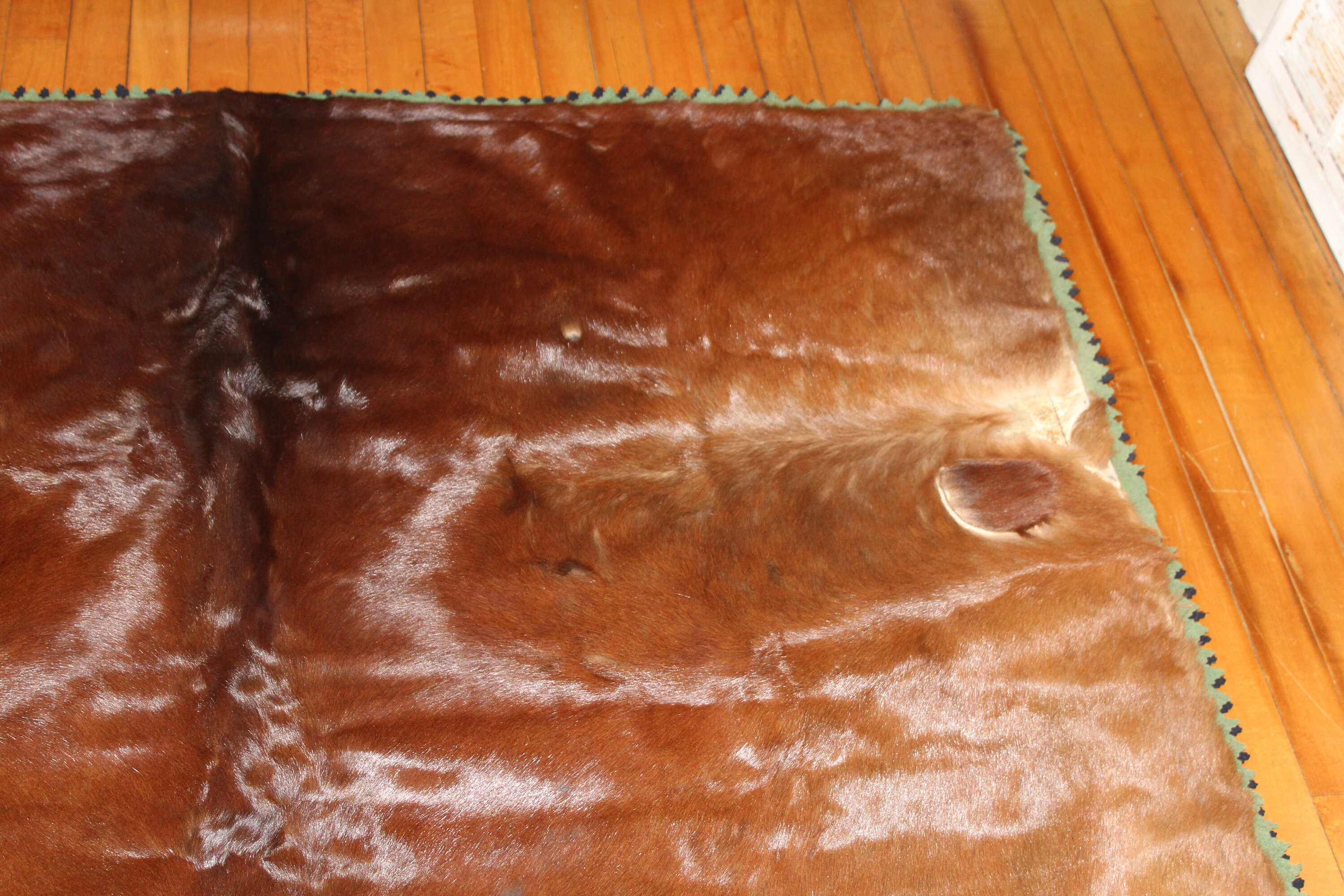 Antique Western Horsehide Carriage Blanket Lap Robe for Sleigh Buggy