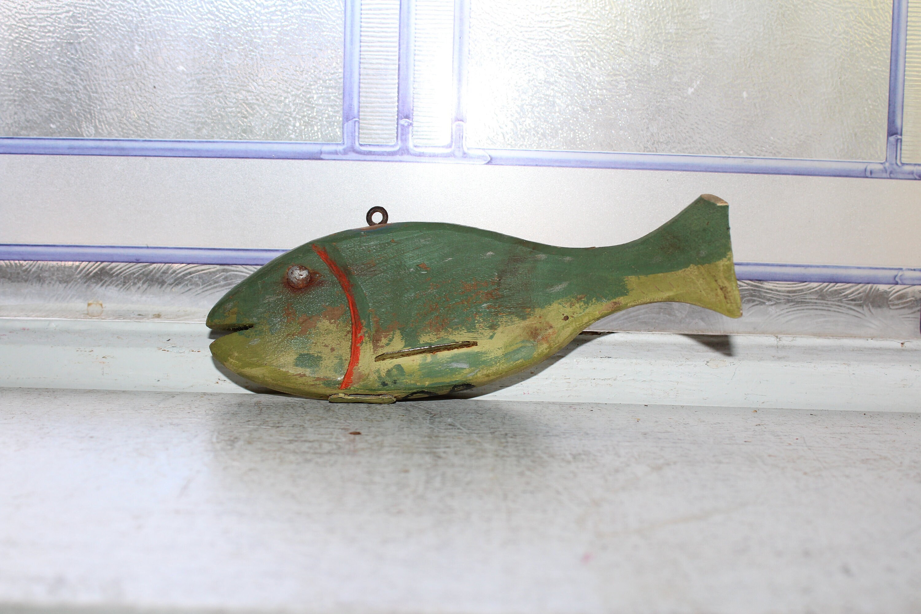 Vintage Fish Decoy Hand Carved Folk Art