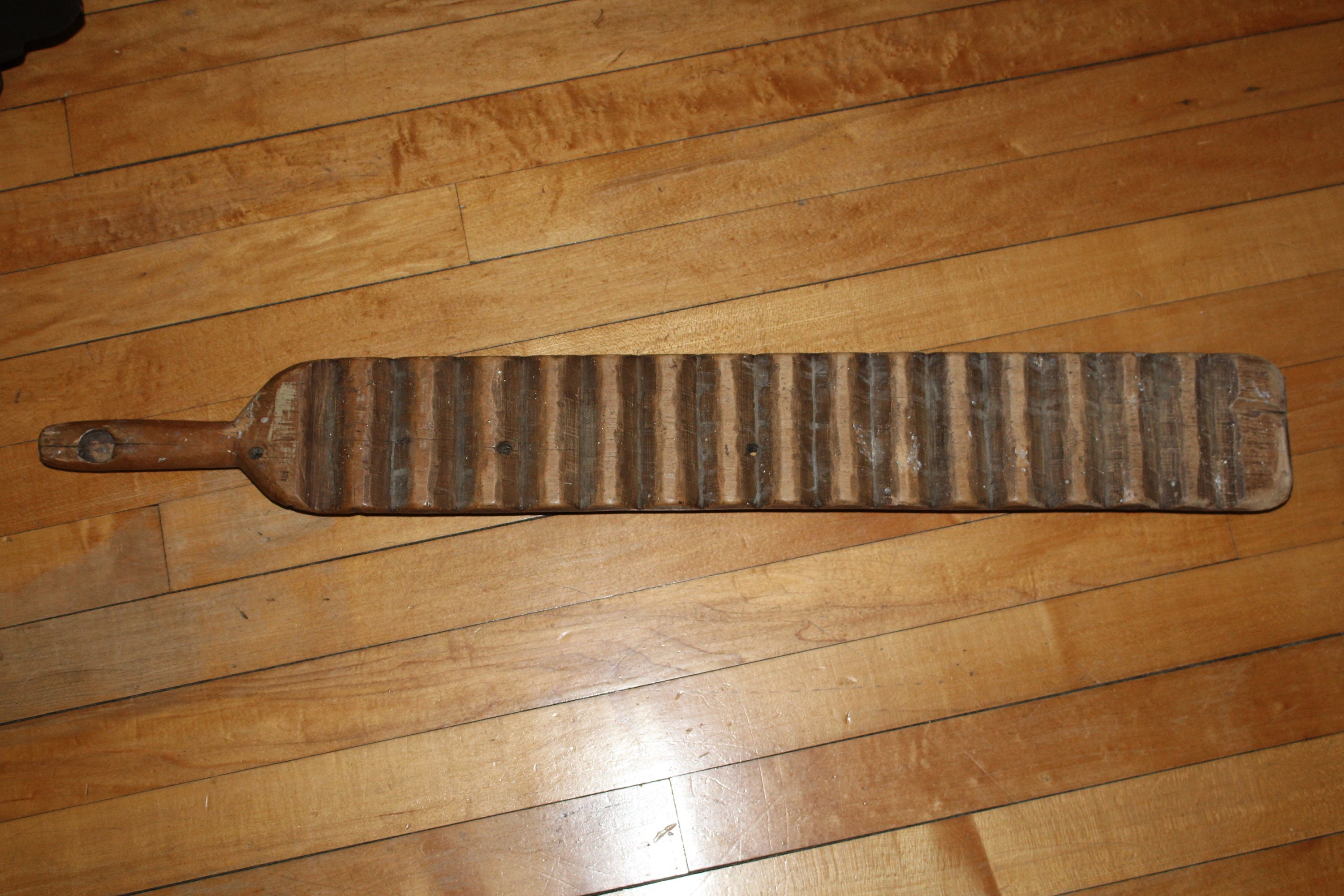 Antique WoodWash Board One Handled Scrub Board 19th Century American