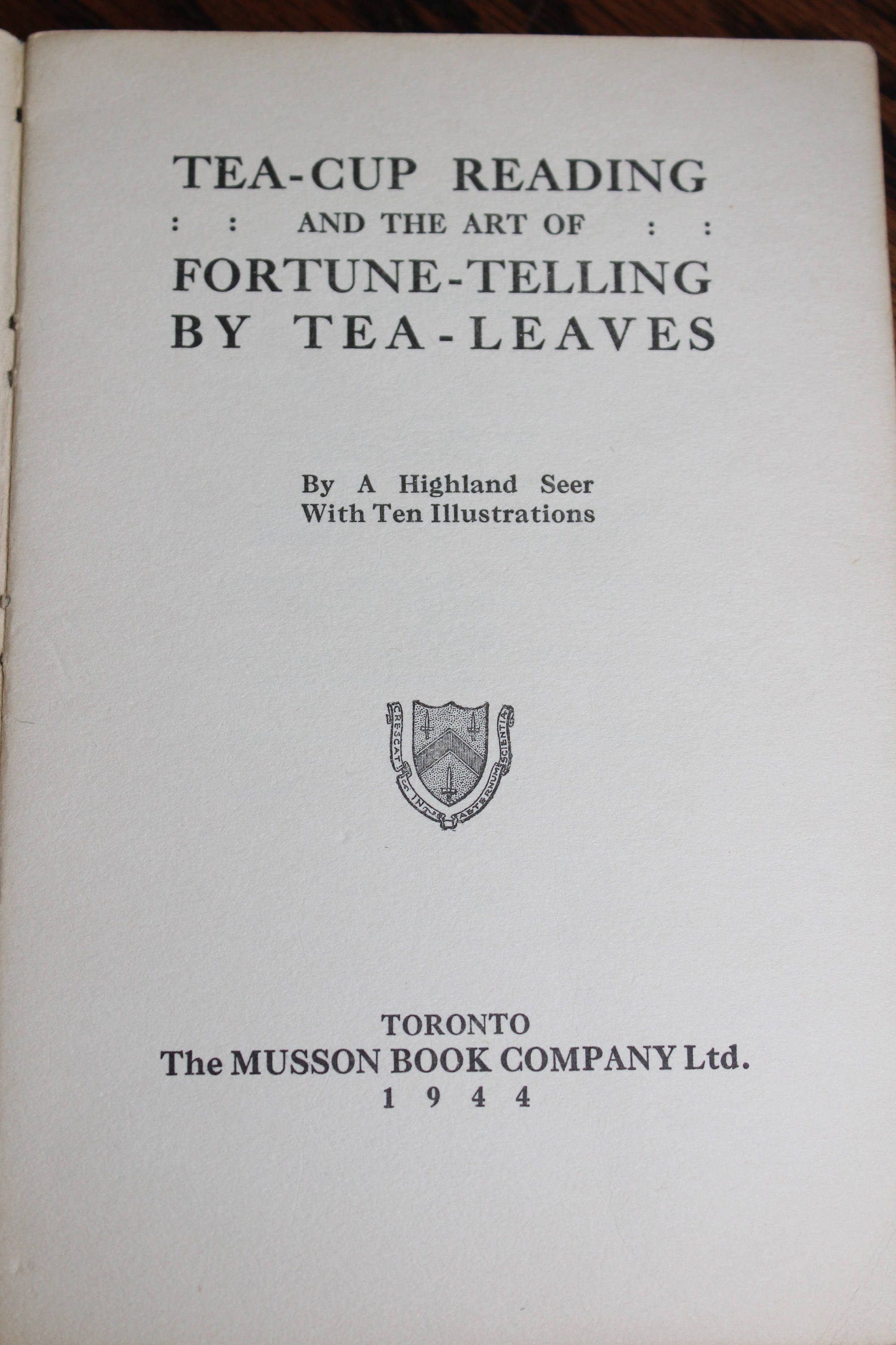 Tea Cup Reading Vintage 1944 Occult Book