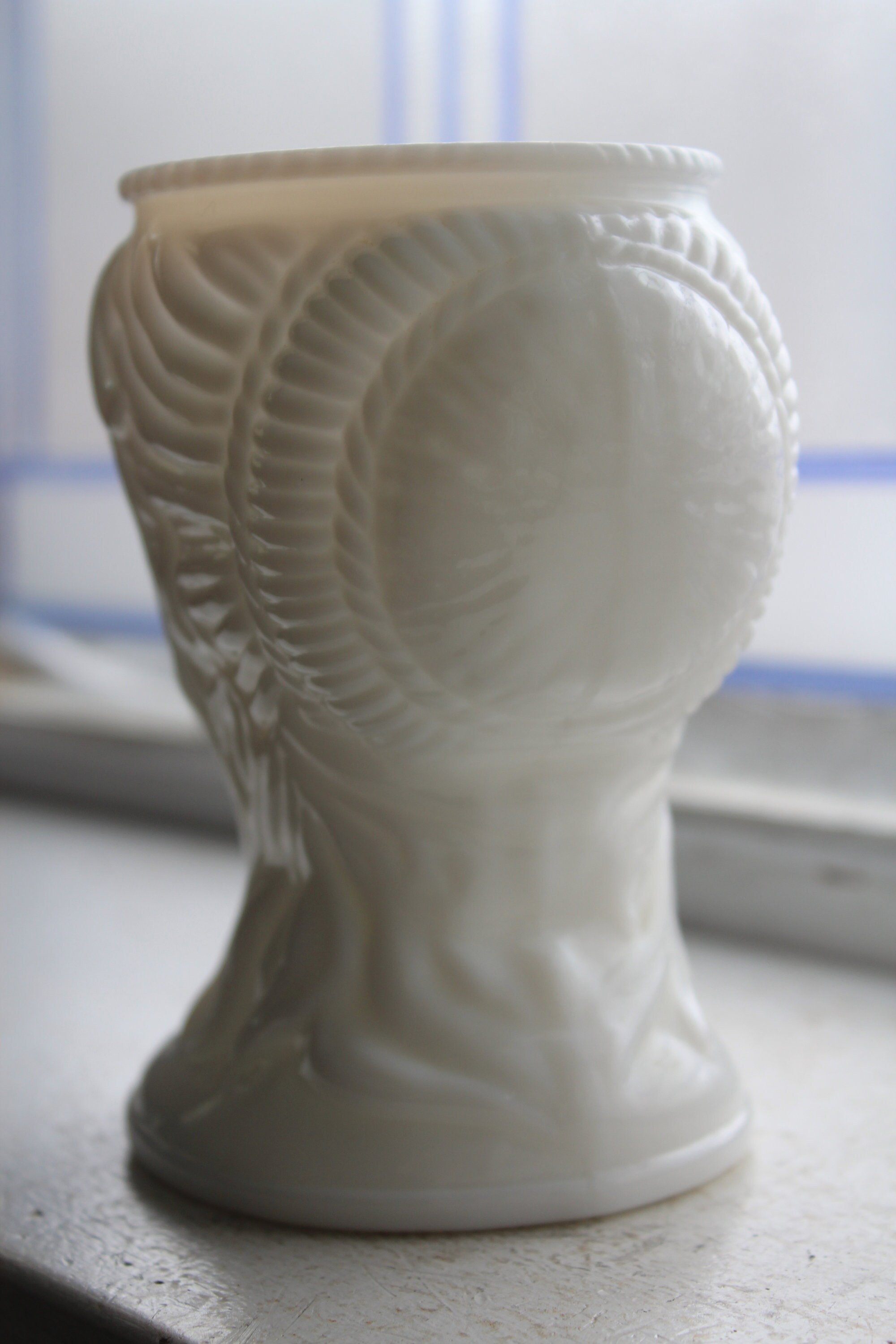 Vintage Milk Glass Woman's Head Vase
