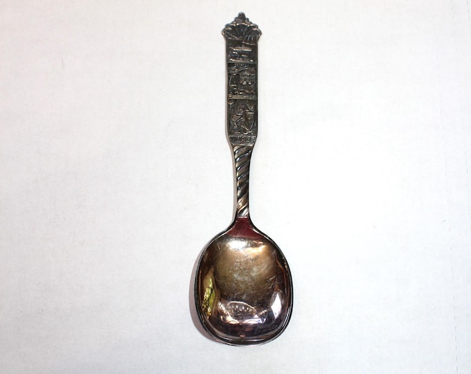 Vintage Norwegian Silverplate Serving Spoon TK Norway
