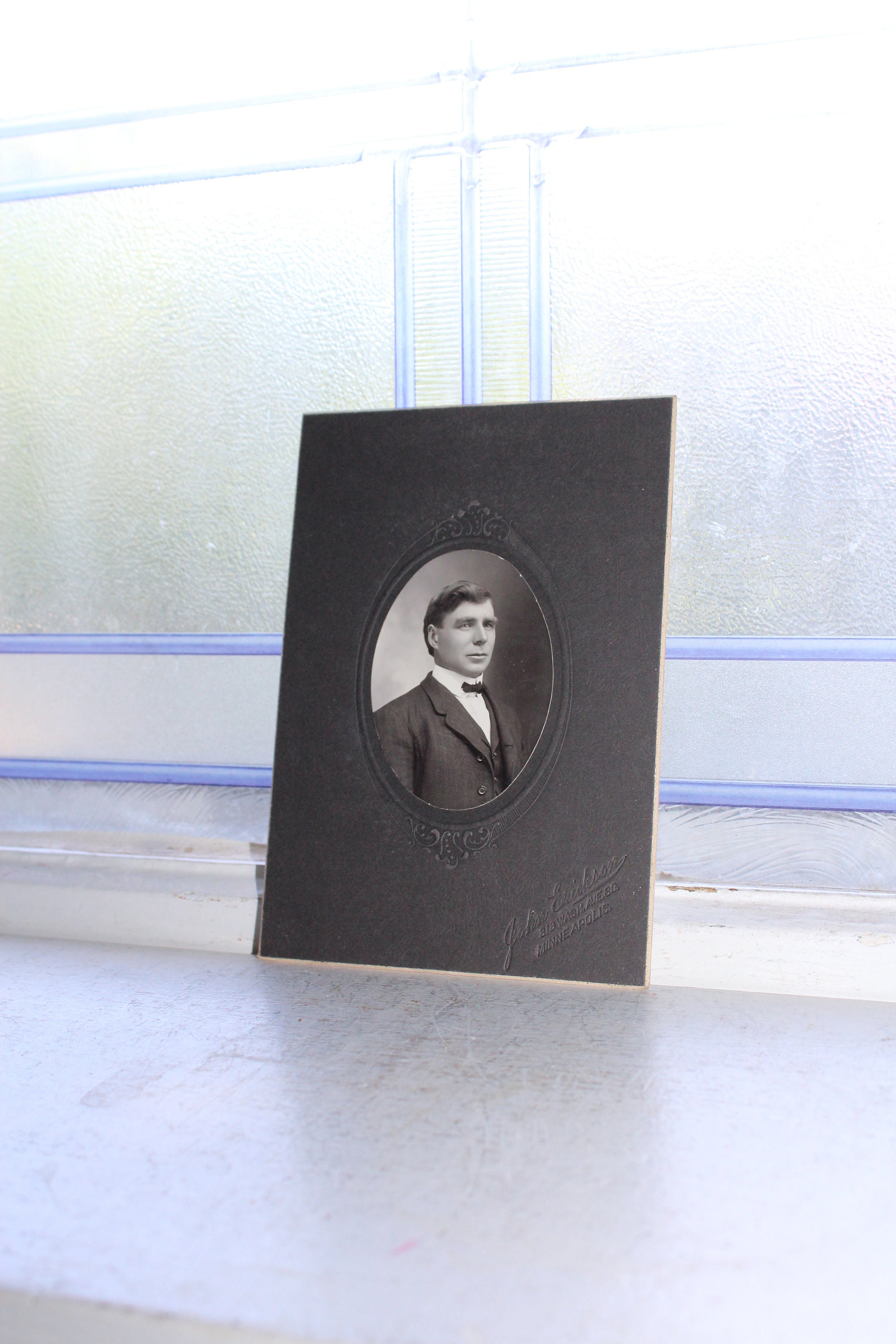Vintage Card Photograph Victorian Man