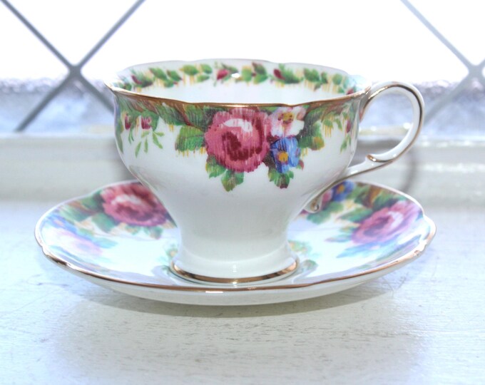 Paragon Demitasse Cup and Saucer Tapestry Rose