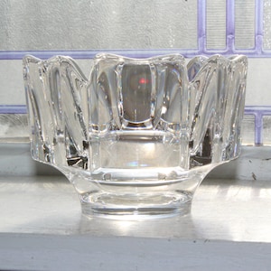 Orrefors Crystal Corona Bowl Vintage 1970s