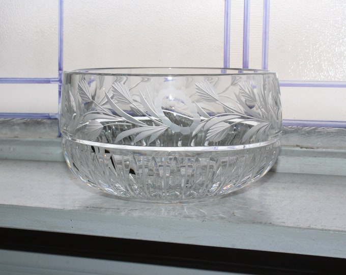 Elegant Vintage Cut Crystal Bowl