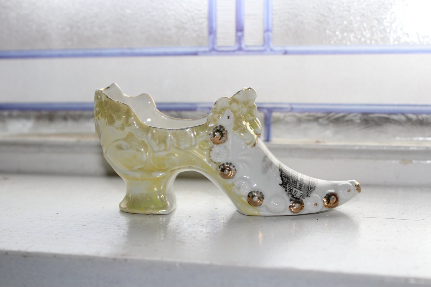 Antique Porcelain Shoe Souvenir Fargo North Dakota