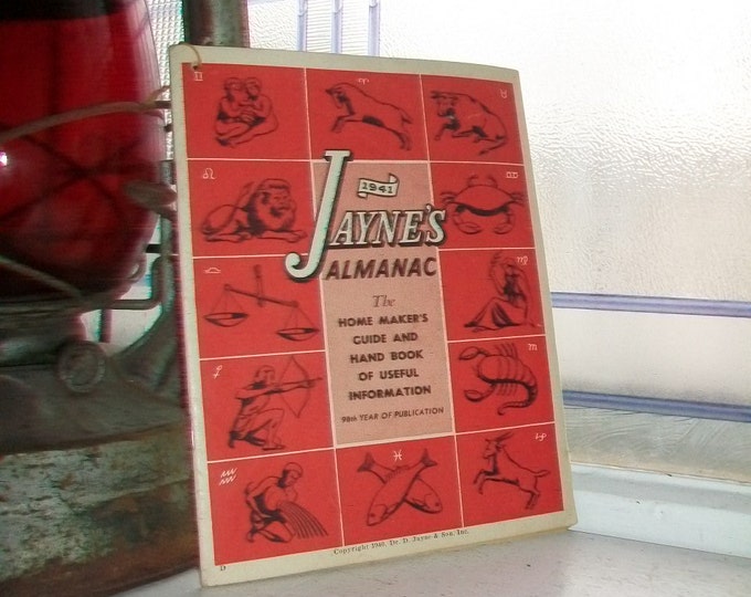 Vintage 1941 Jayne's Almanac