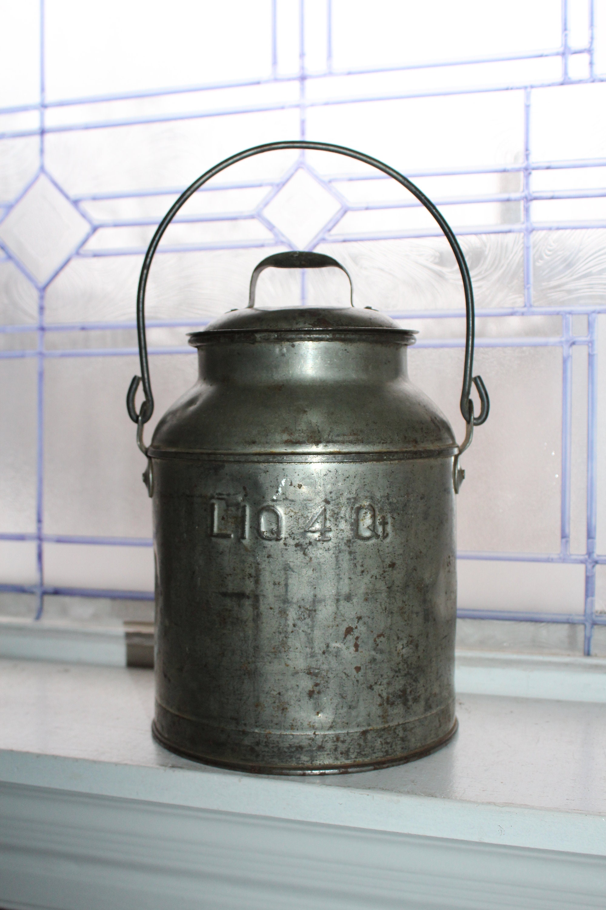 Vintage Cream Can 4 Qt Milk Can Rustic Farmhouse Decor