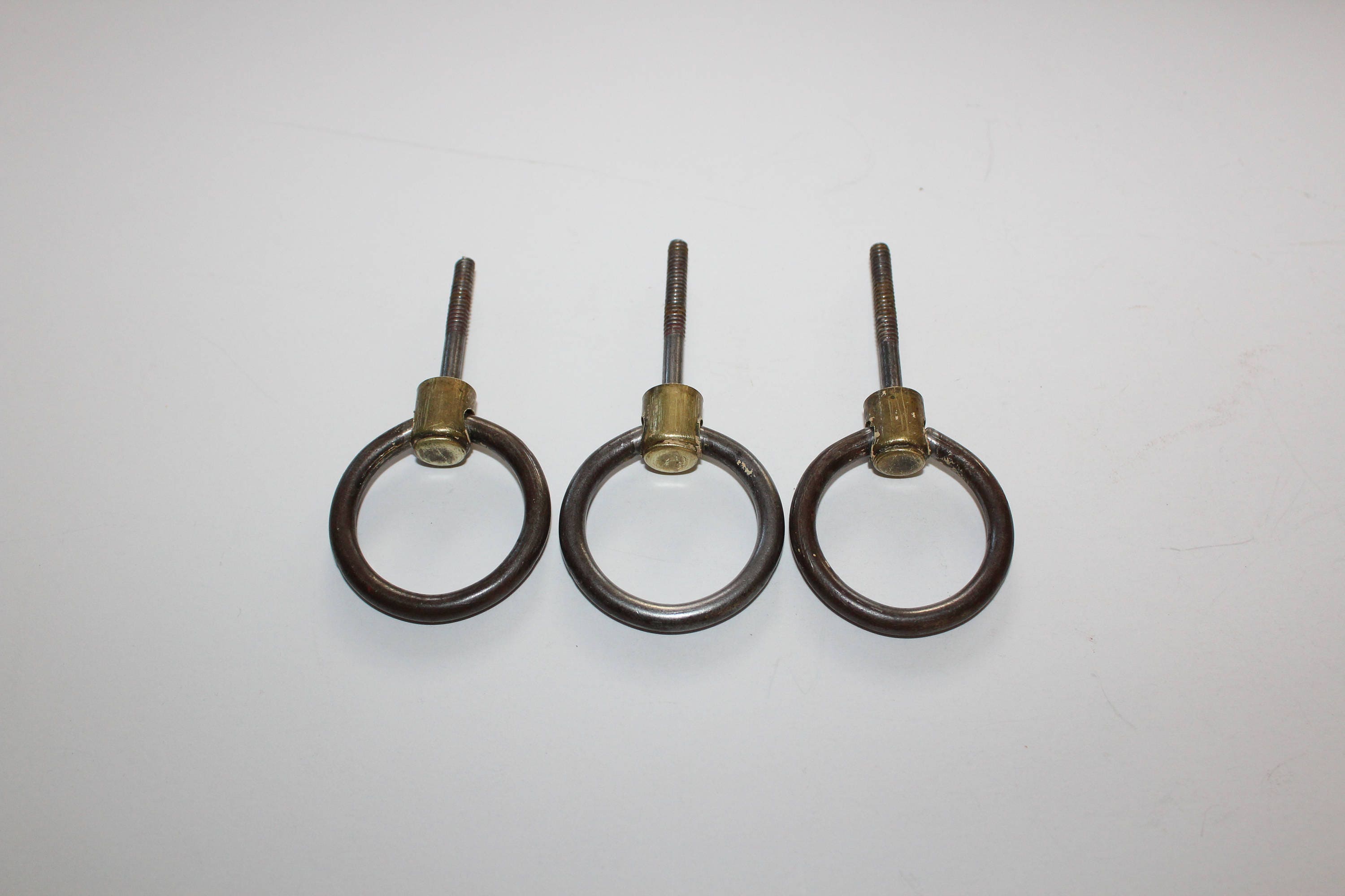 3 Vintage Drawer Ring Pulls