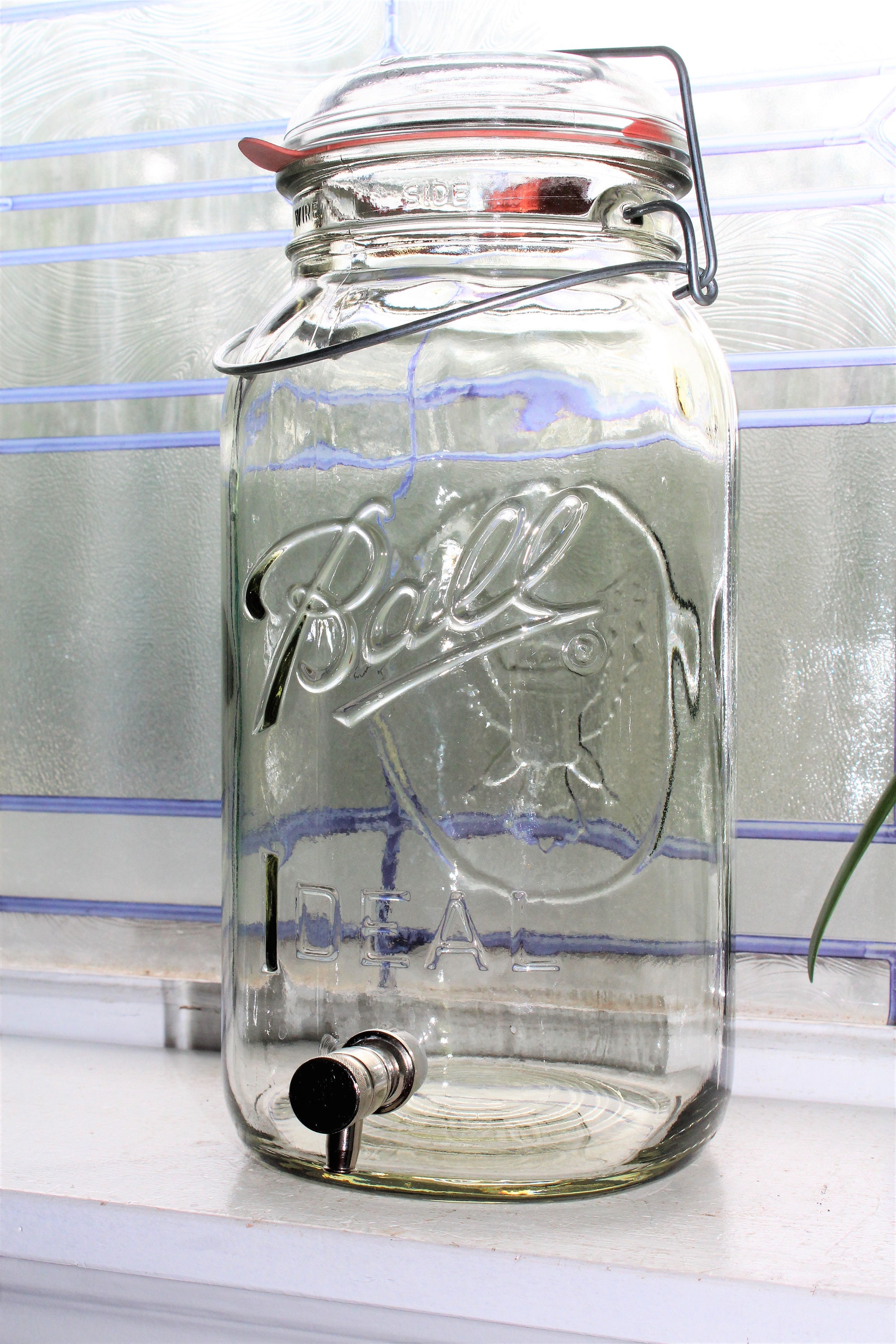 Ball Ideal Gallon Jar Dispenser with Spigot Vintage 1970s