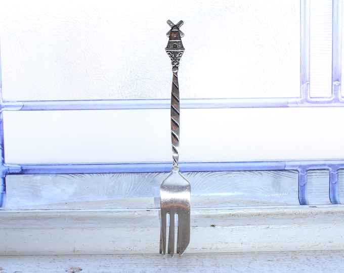 Silverplate Souvenir Collector Fork Windmill