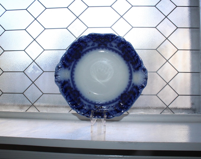 Antique Flow Blue Serving Bowl Florida by Johnson Bros.