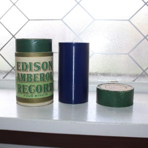 Antike Edison Amberol Zylinder Schallplatte 1574 Medley der Kriegslieder