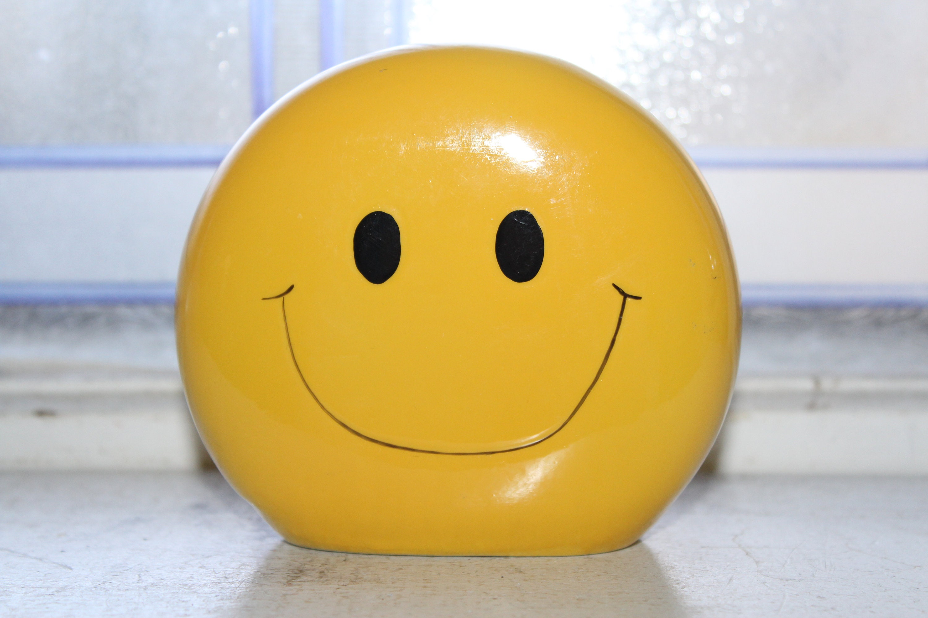 Vintage 70s Smiley Face Bank