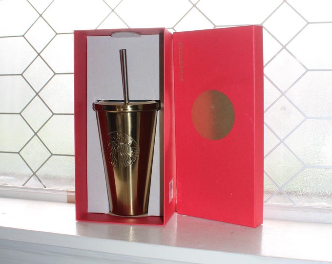 Starbucks Coffee Gold Tumbler with Box