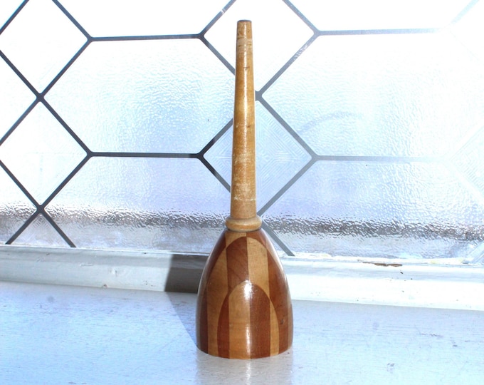 Antique German Wood Marquetry Sock Darner Tunbridge Style