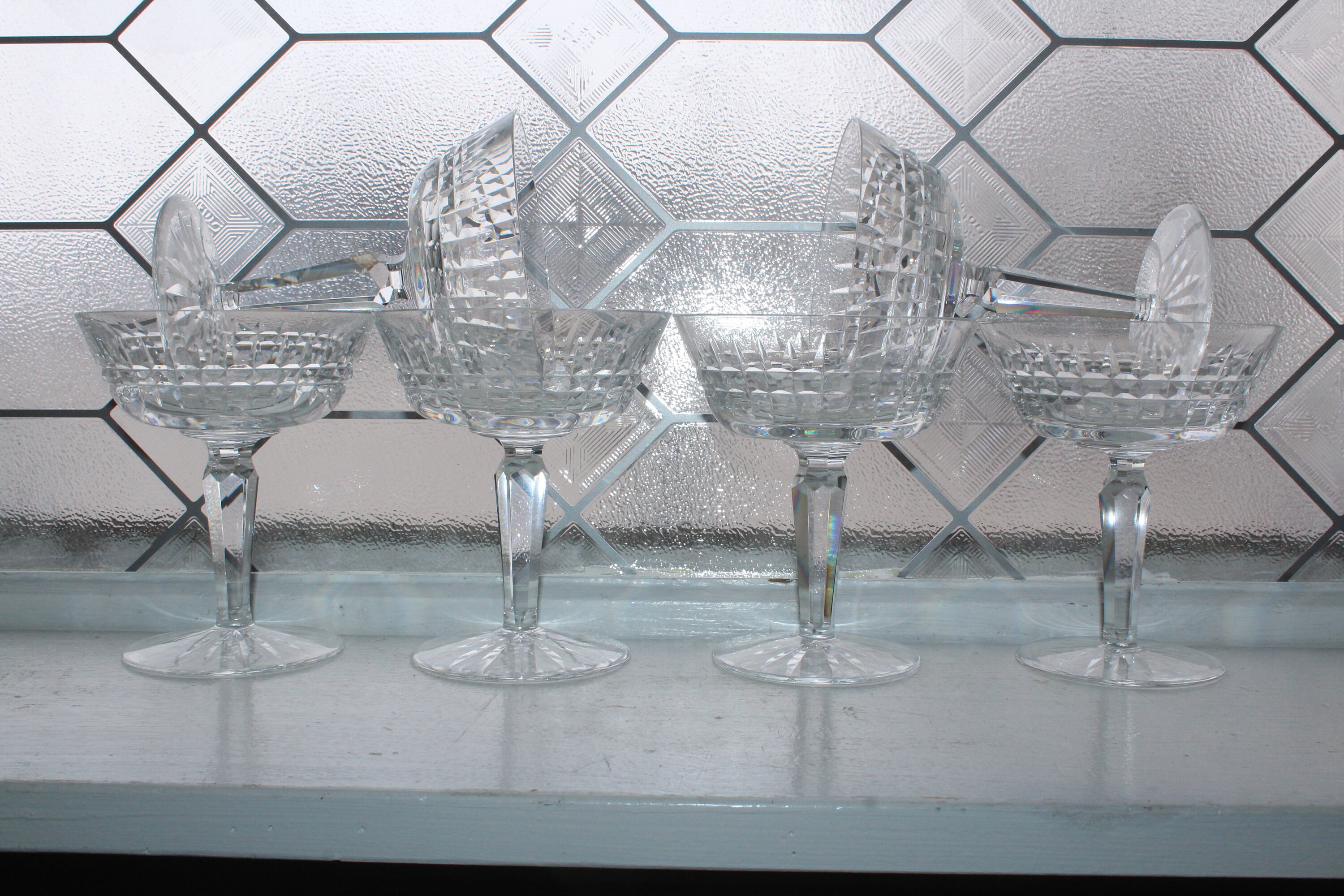6 Waterford Crystal Glenmore Champagne Coupes Glasses